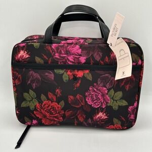 Victoria's Secret Dark Floral Hanging Travel Cosmetic Bag Organizer NWT